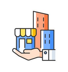 building ownership rgb color icon vector 38850517 - about us